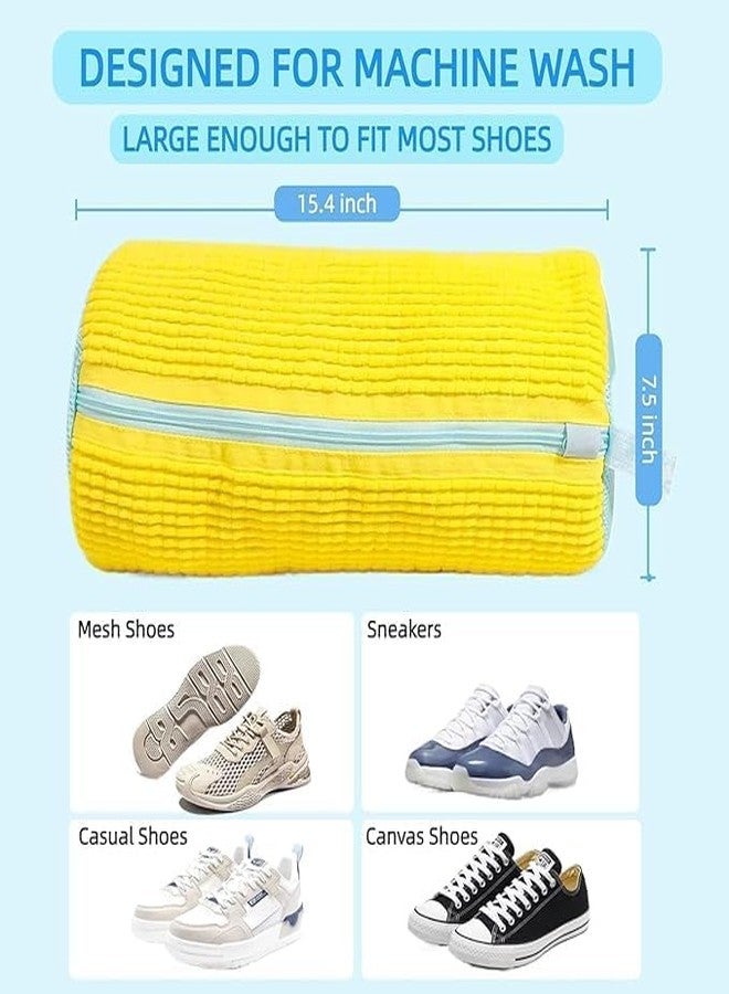 TONSYL Shoe Washing Bags, Reusable Shoe Cleaner With Zipper, 360° Deep Clean Shoe Wash Sneakers, Protect Shoes in Reusable Microfiber Shoe Laundry For Sneakers, Running Shoes - Image 2